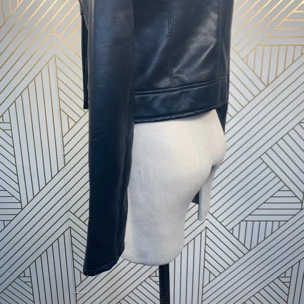 BLANKNYC Faux Leather Full Zip Moto‎ Jacket Black
